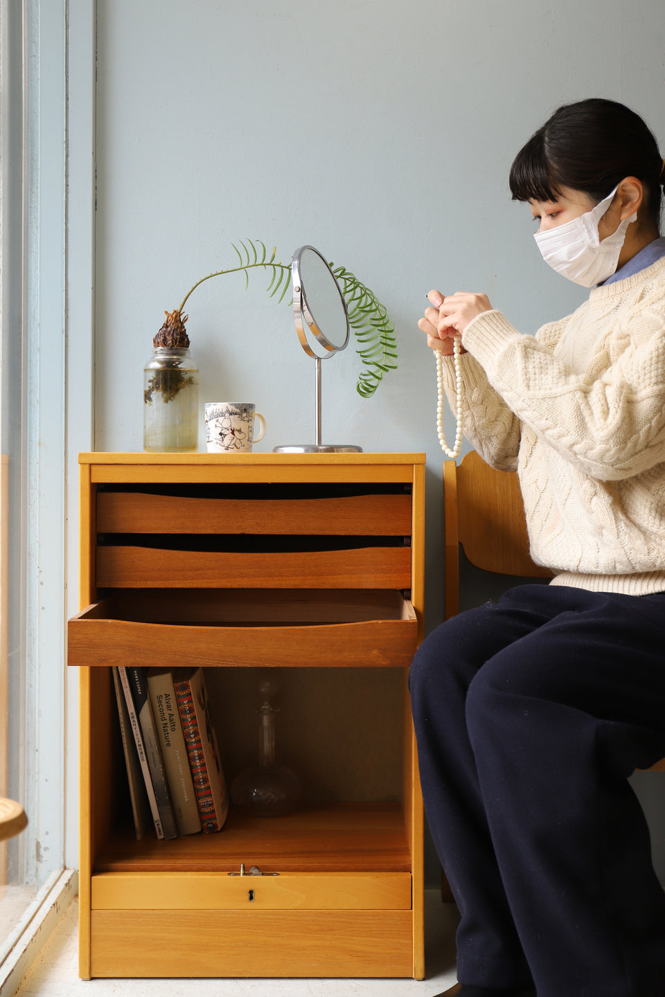 Roll Up File Cabinet Scandinavian Vintage/デンマークヴィンテージ ロールアップ ファイルキャビネット 蛇腹 北欧家具