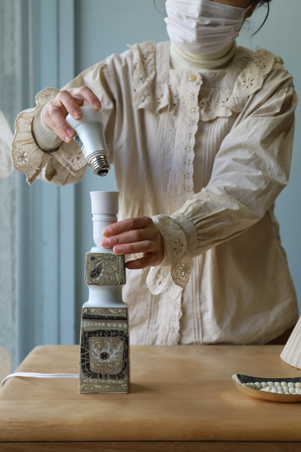 Vintage Royal Copenhagen Baca Table Lamp Nils Thorsson/デンマークヴィンテージ ロイヤルコペンハーゲン バッカ テーブルランプ ニルス・トーソン