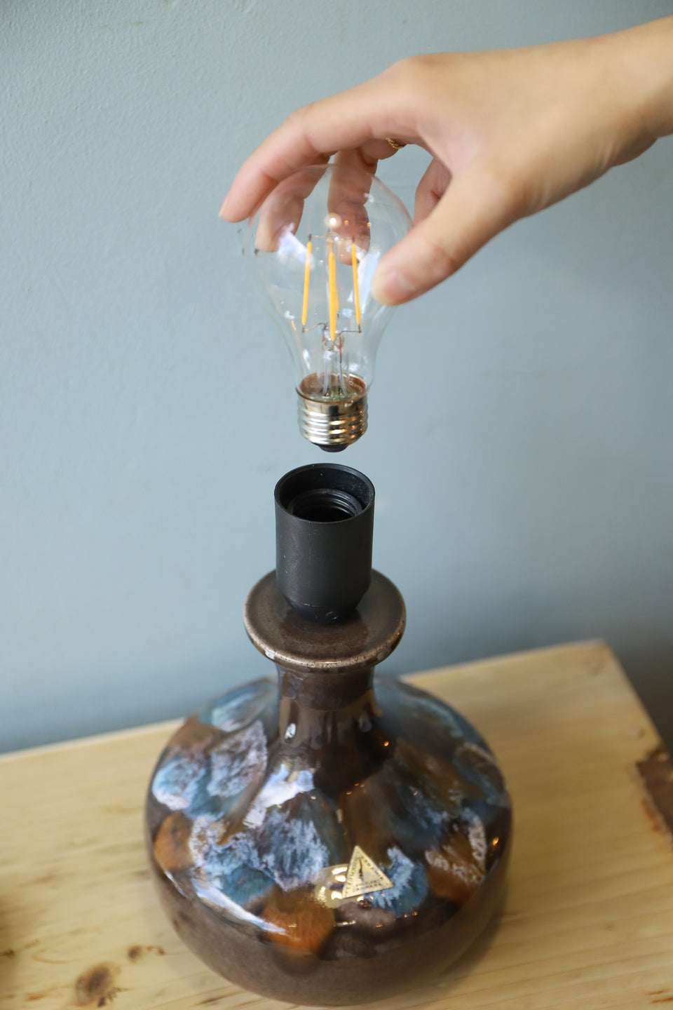 Lehmann Keramik Table Lamp Danish Vintage/デンマークヴィンテージ テーブルランプ リーマンケラミック 陶器 間接照明 北欧インテリア