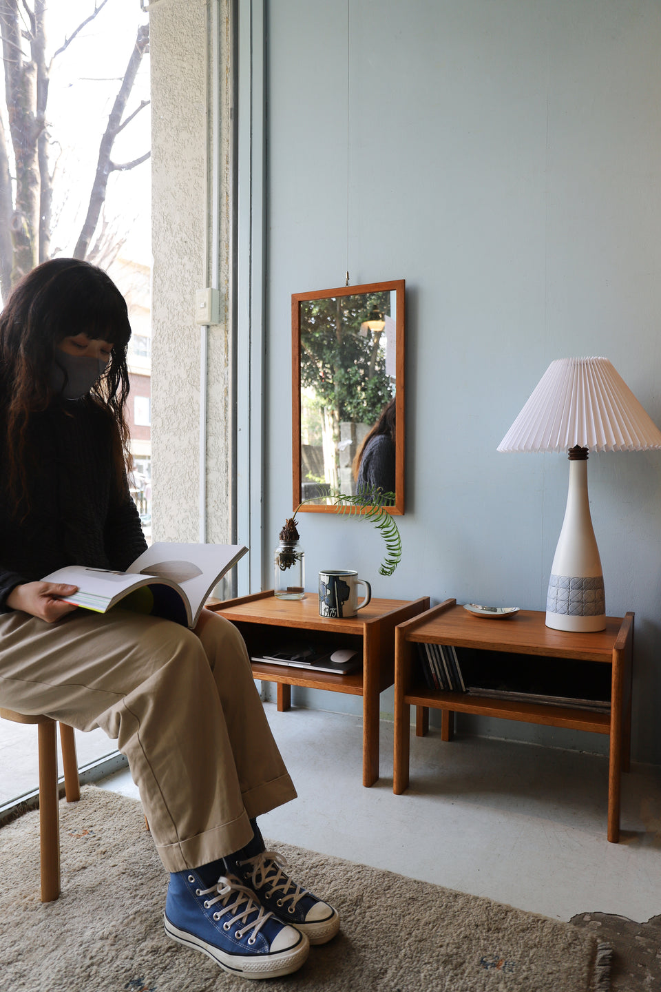 Teakwood Night Table Danish Vintage/デンマークヴィンテージ ナイトテーブル チーク材 サイドテーブル 北欧家具