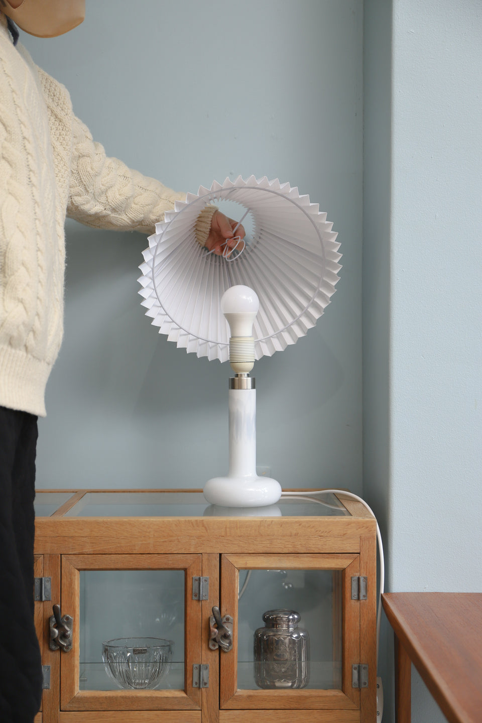Danish Vintage Holmegaard Table Lamp Blues/ホルムガード テーブルランプ ブルース 間接照明 デンマークヴィンテージ 北欧インテリア