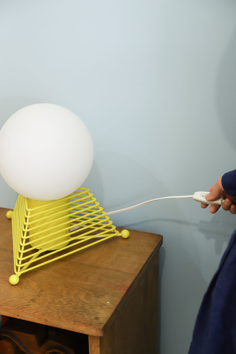 Japanese Vintage Glass Shade Table Lamp Postmodern/ジャパンヴィンテージ テーブルランプ 間接照明 レトロ ポストモダン