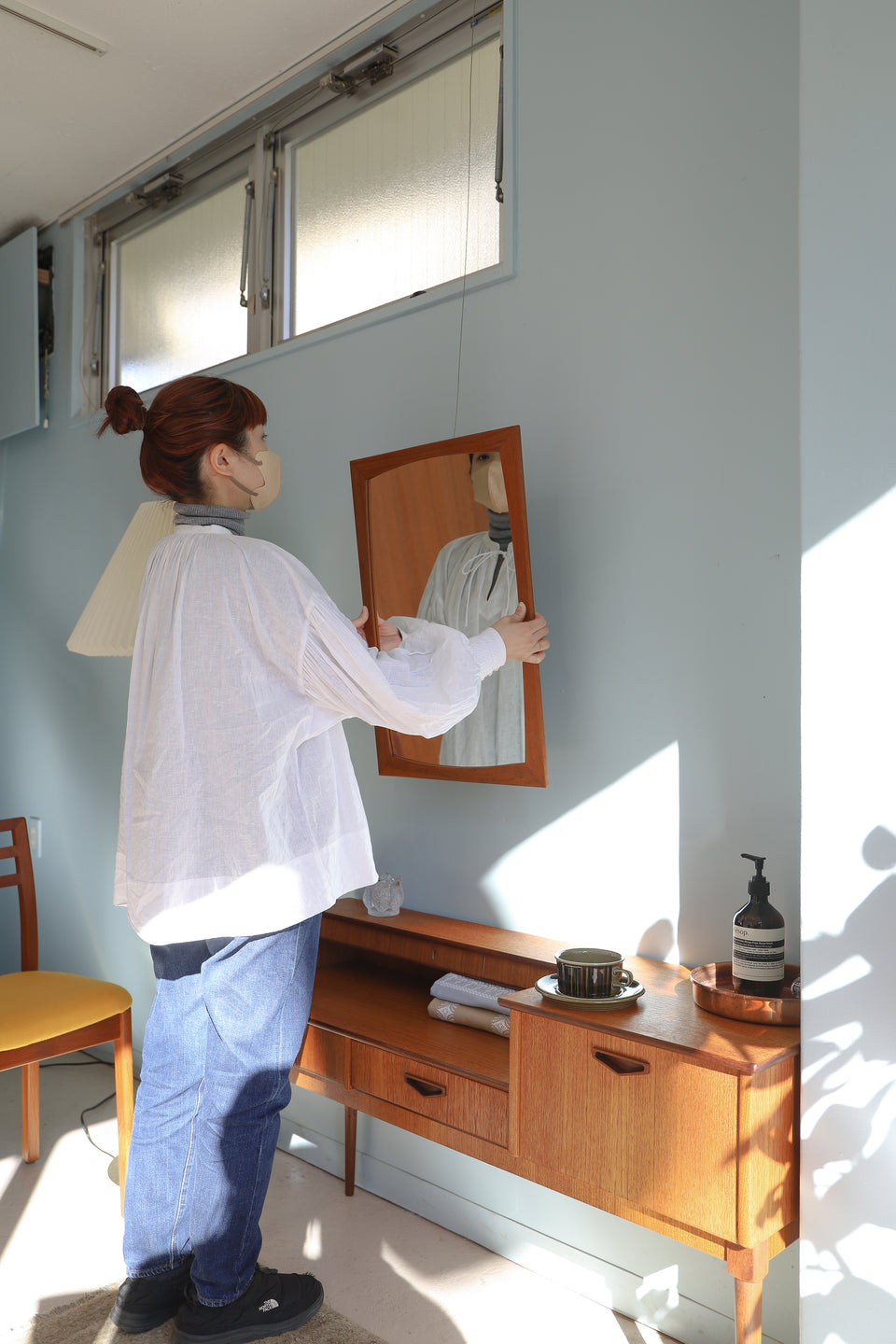Danish Vintage Wall Mirror/デンマークヴィンテージ ウォールミラー 鏡 北欧インテリア