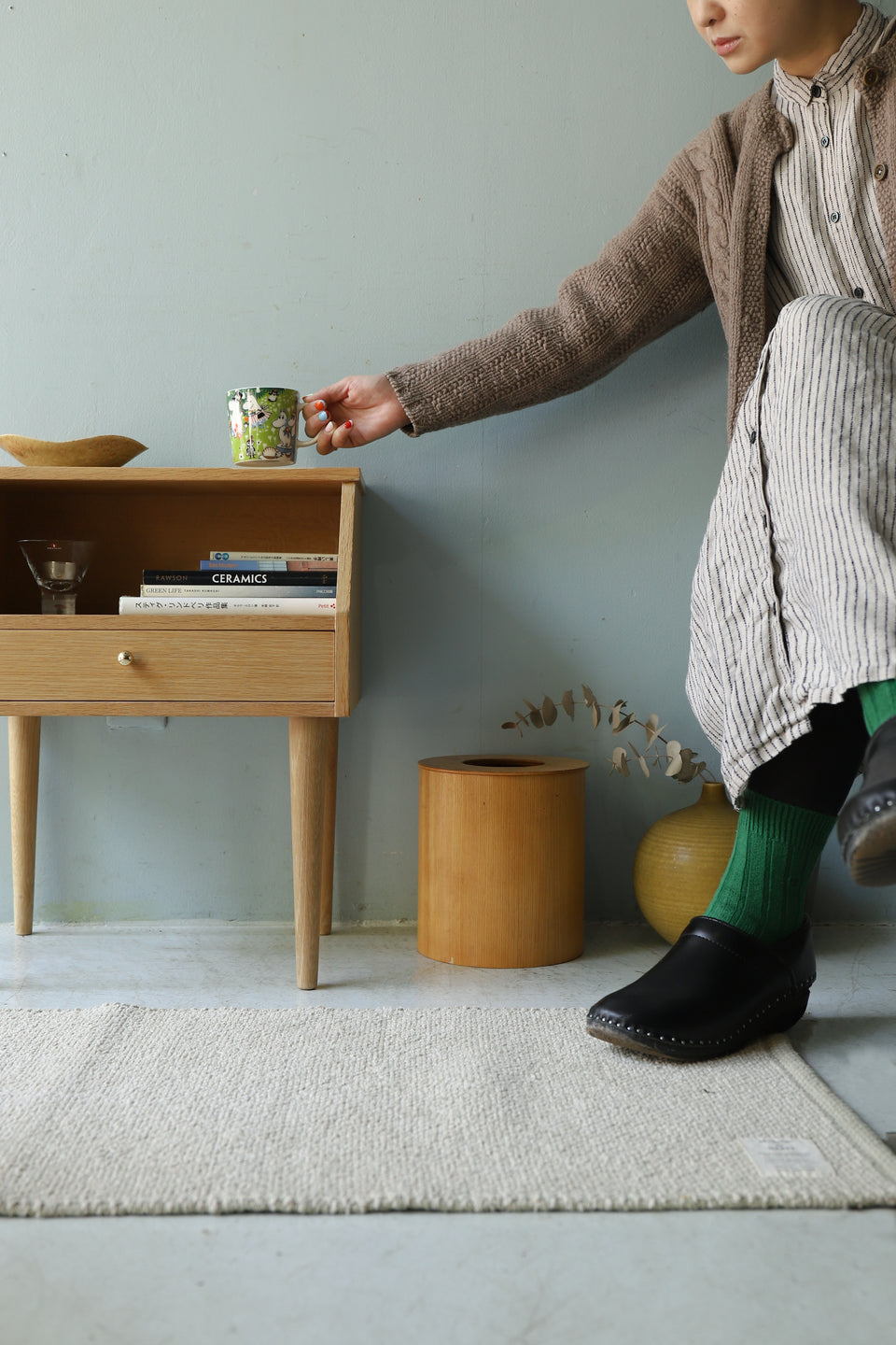 Danish Vintage Oak Night Table/デンマークヴィンテージ ナイトテーブル オーク材 北欧家具