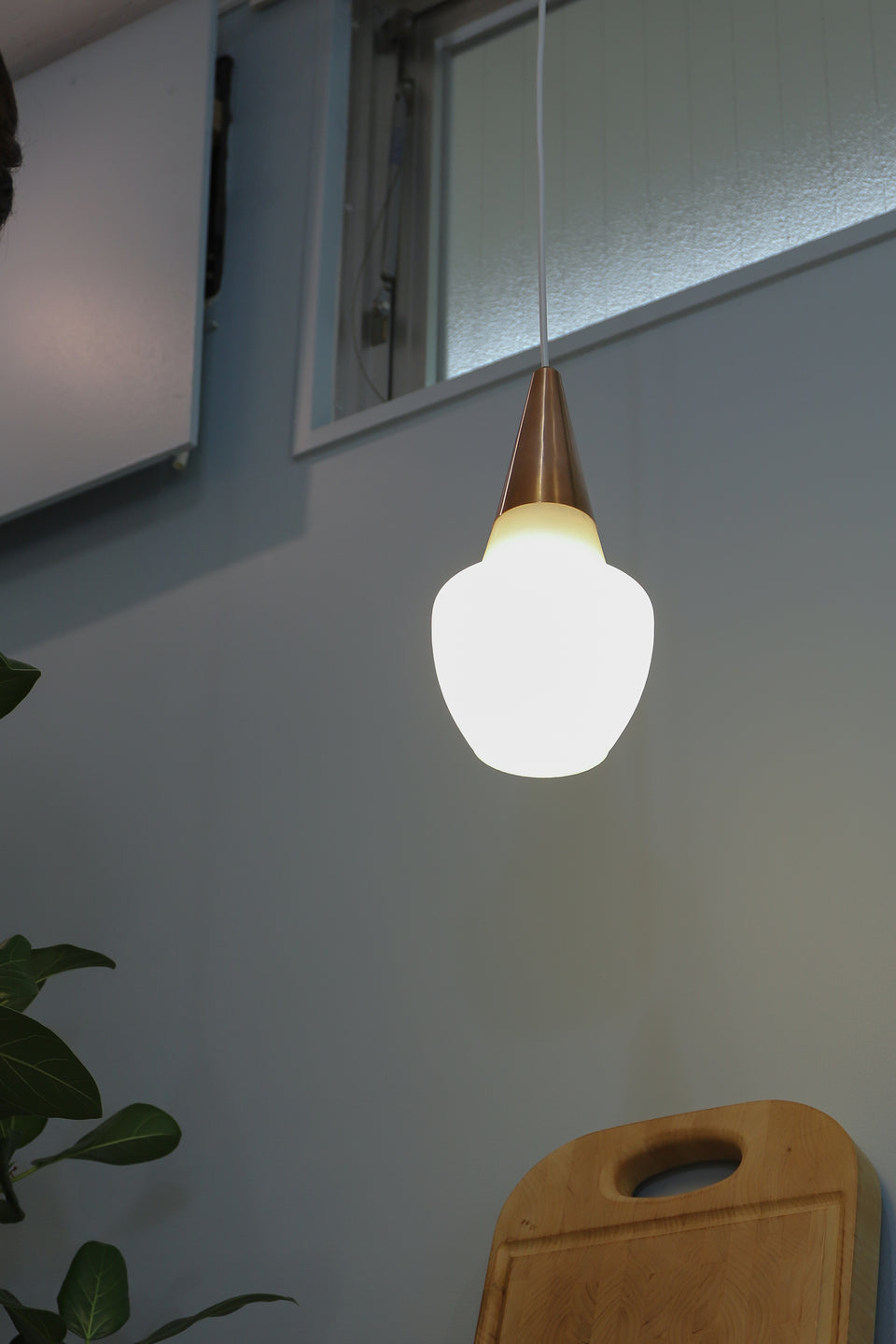 Danish Vintage Glass Copper Pendant Light/デンマークヴィンテージ ペンダントライト ガラス コッパー 照明 北欧インテリア