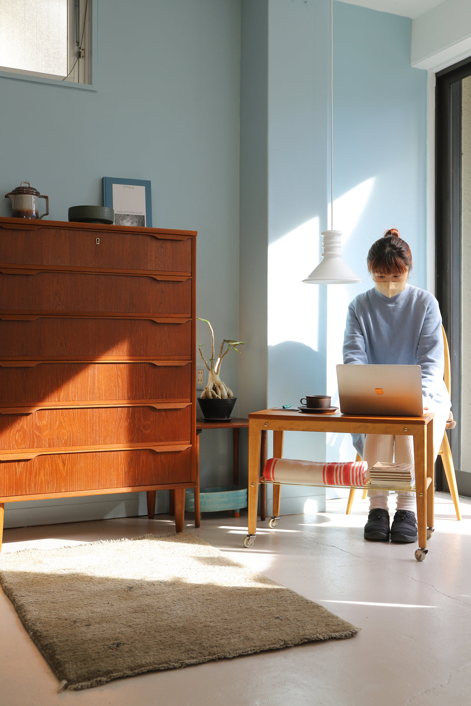 Scandinavian Vintage Caster Side Table/北欧ヴィンテージ キャスター サイドテーブル ワゴン