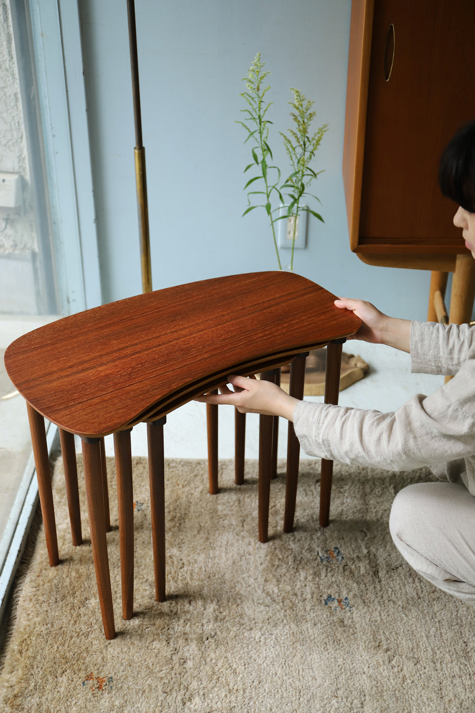 Danish Vintage Nesting Table/デンマークヴィンテージ ネストテーブル チーク材
