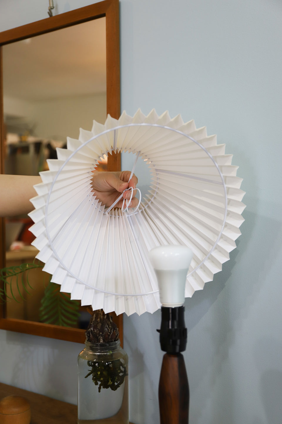 Danish Vintage Parquet Table Lamp Rosewood Teakwood/デンマークヴィンテージ テーブルランプ ローズウッド チーク材 寄木細工 間接照明 北欧インテリア