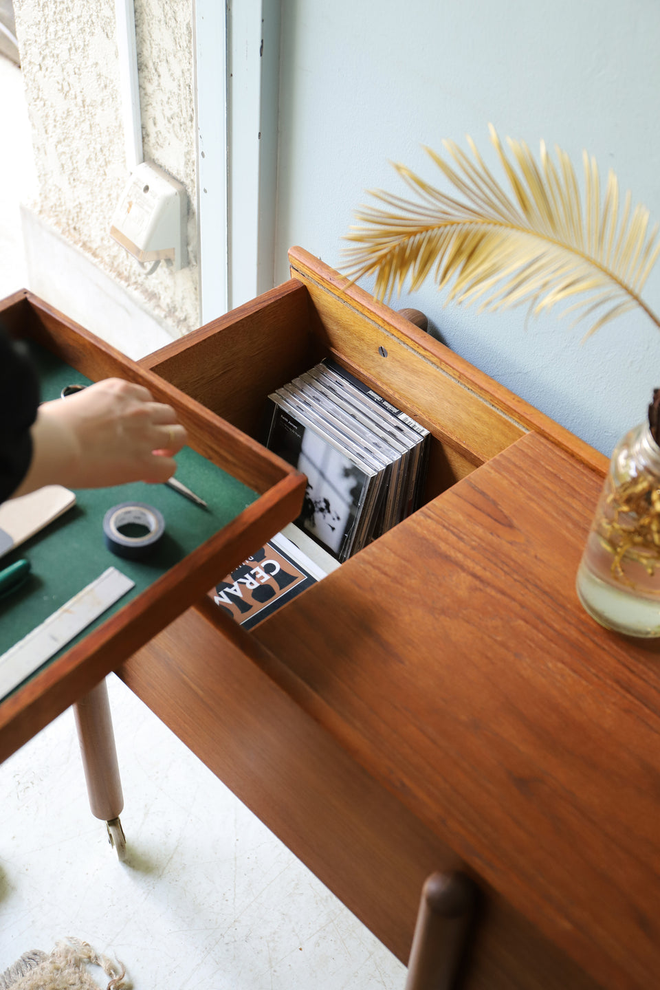 Danish Vintage Sewing Wagon Table/デンマークヴィンテージ ソーイングワゴン テーブル