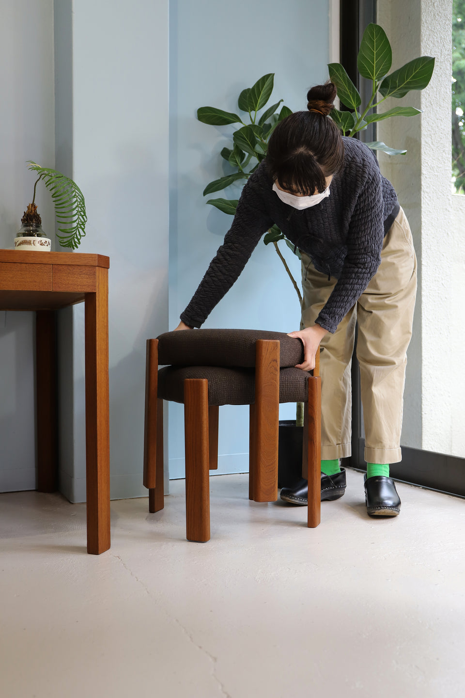 Japanese Vintage Teakwood Stool/ジャパンヴィンテージ スツール チーク材 椅子 モダン