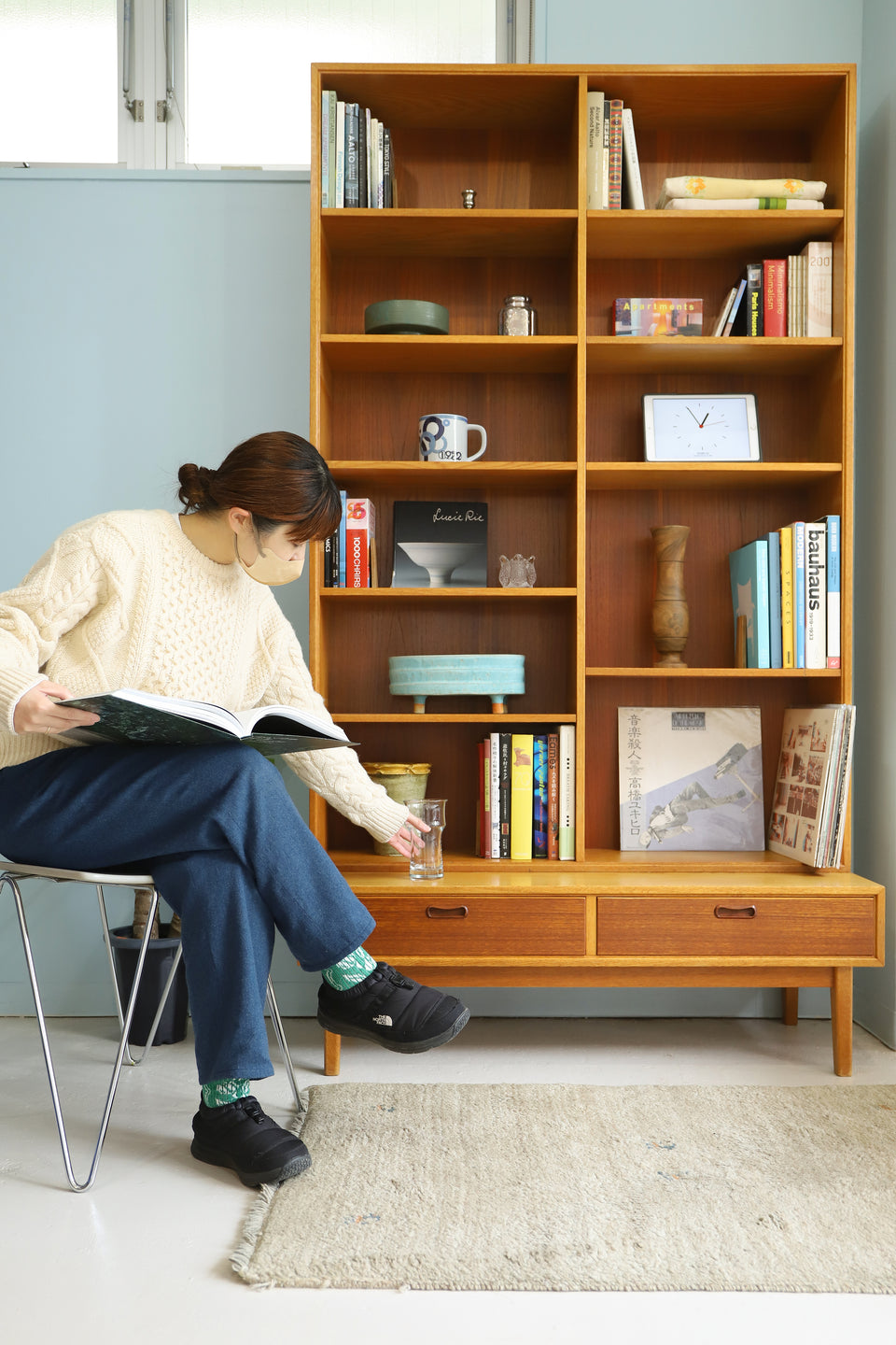 Scandinavian Vintage Oakwood Bookcase/北欧ヴィンテージ ブックケース シェルフ オーク材 本棚 収納家具