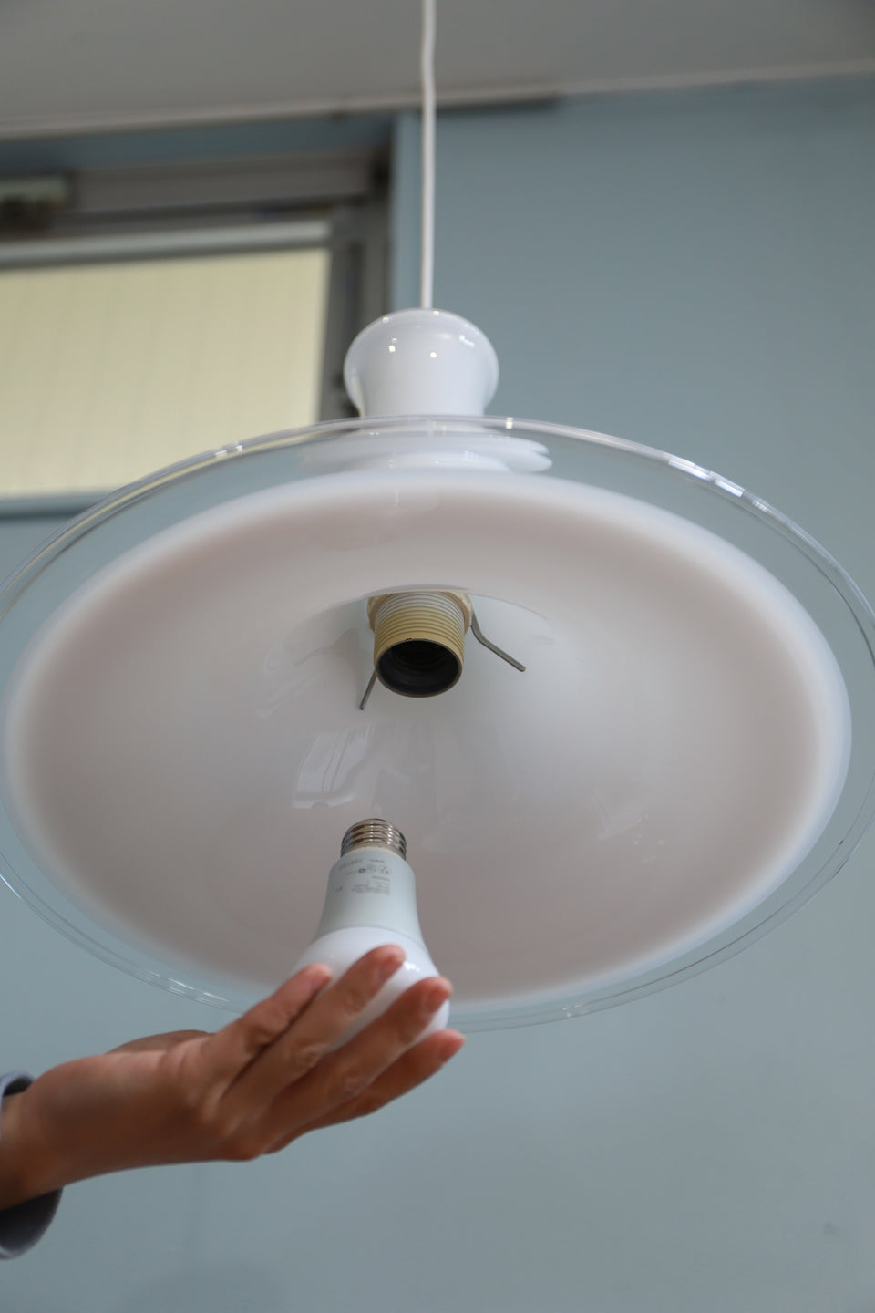 Holmegaard Pendant Light “Etude1” White Large/ホルムガード ペンダントライト エチュード 照明 ホワイト ラージ デンマークヴィンテージ