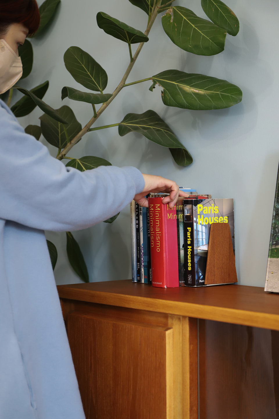 Wooden Bookend Danish Vintage/デンマークヴィンテージ ブックエンド 本立て チーク材 ローズウッド材 オーク材 北欧インテリア