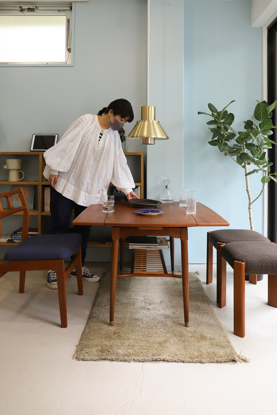 Danish Vintage Extension Coffee Table/デンマークヴィンテージ エクステンション コーヒーテーブル チーク材 北欧家具