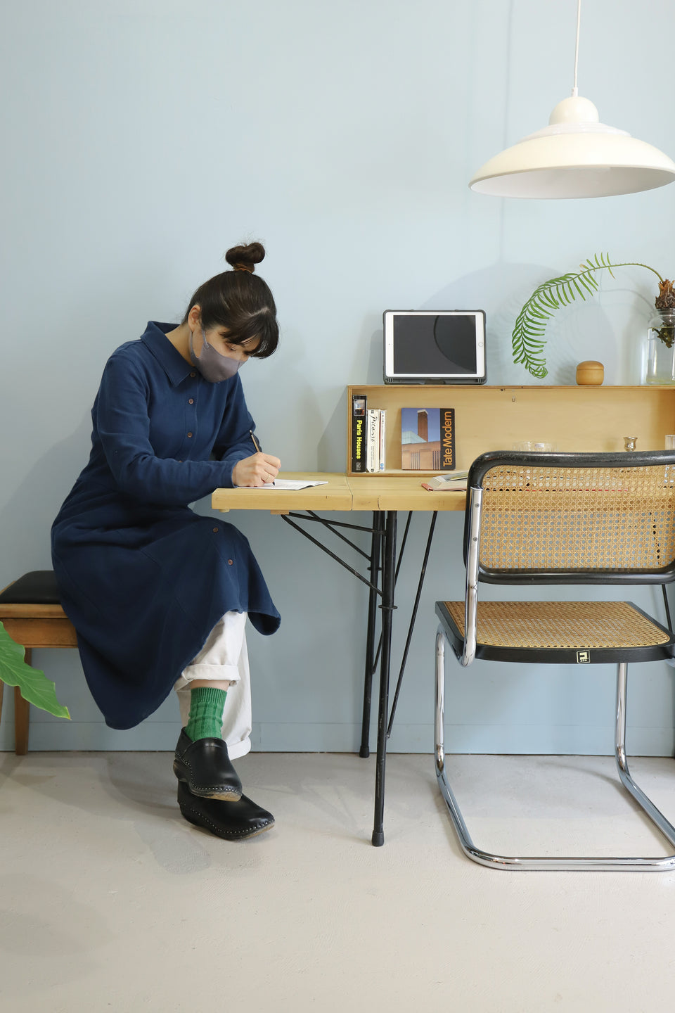 Remake Butterfly Table Made Of Old Material/リメイクエクステンションテーブル バタフライテーブル デスク 古材 鉄脚