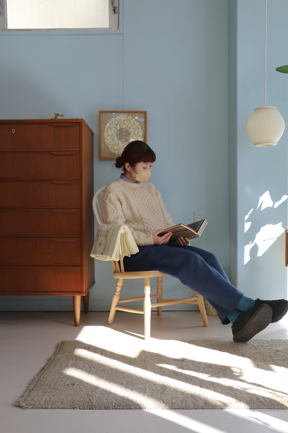 Akita Mokko Lounge Chair No.500EB/秋田木工 ラウンジチェア ウィンザーチェア 椅子 エディションブルー
