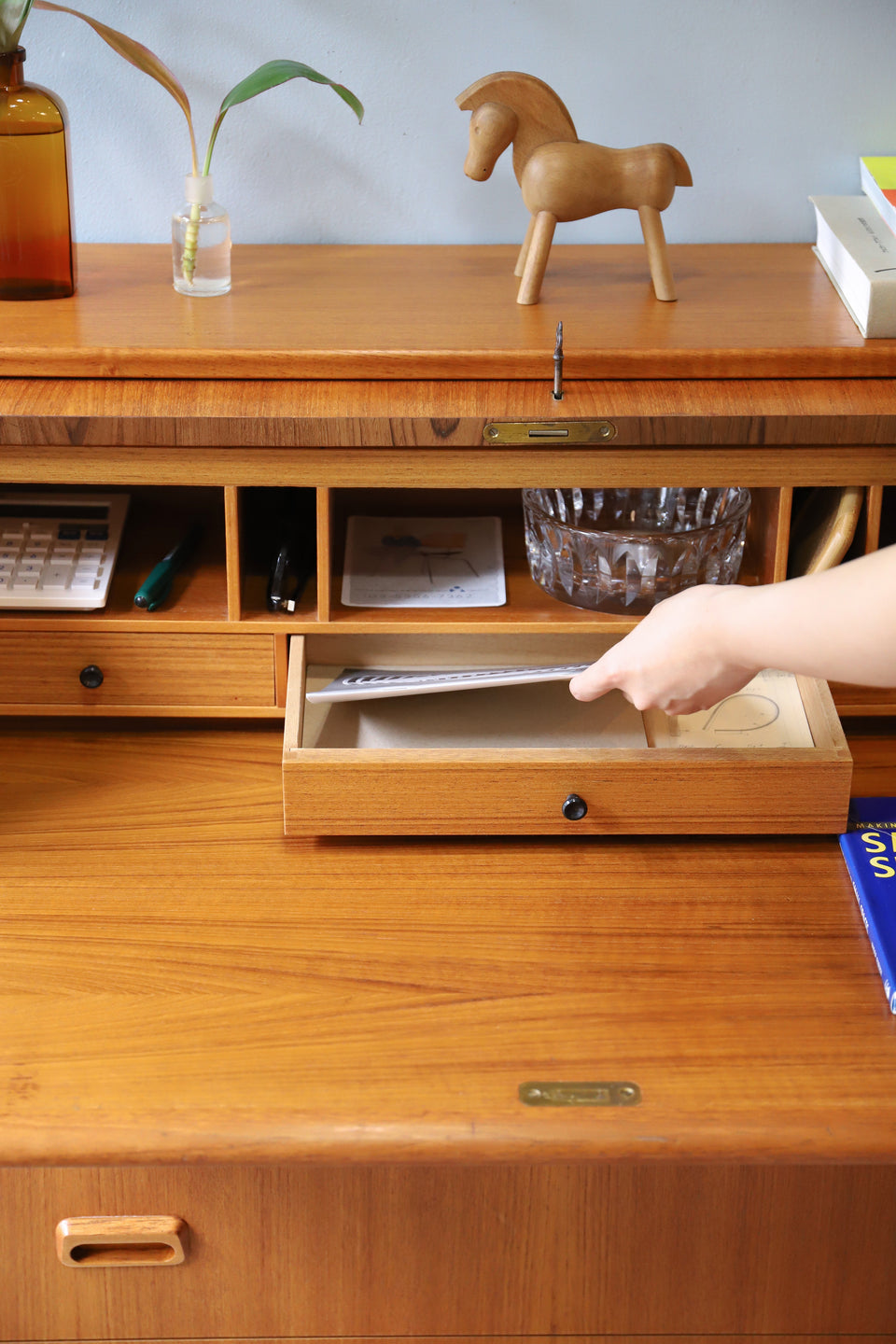 Swedish Vintage Rolltop Bureau Egon Ostergaard/スウェーデンヴィンテージ ロールトップビューロー
