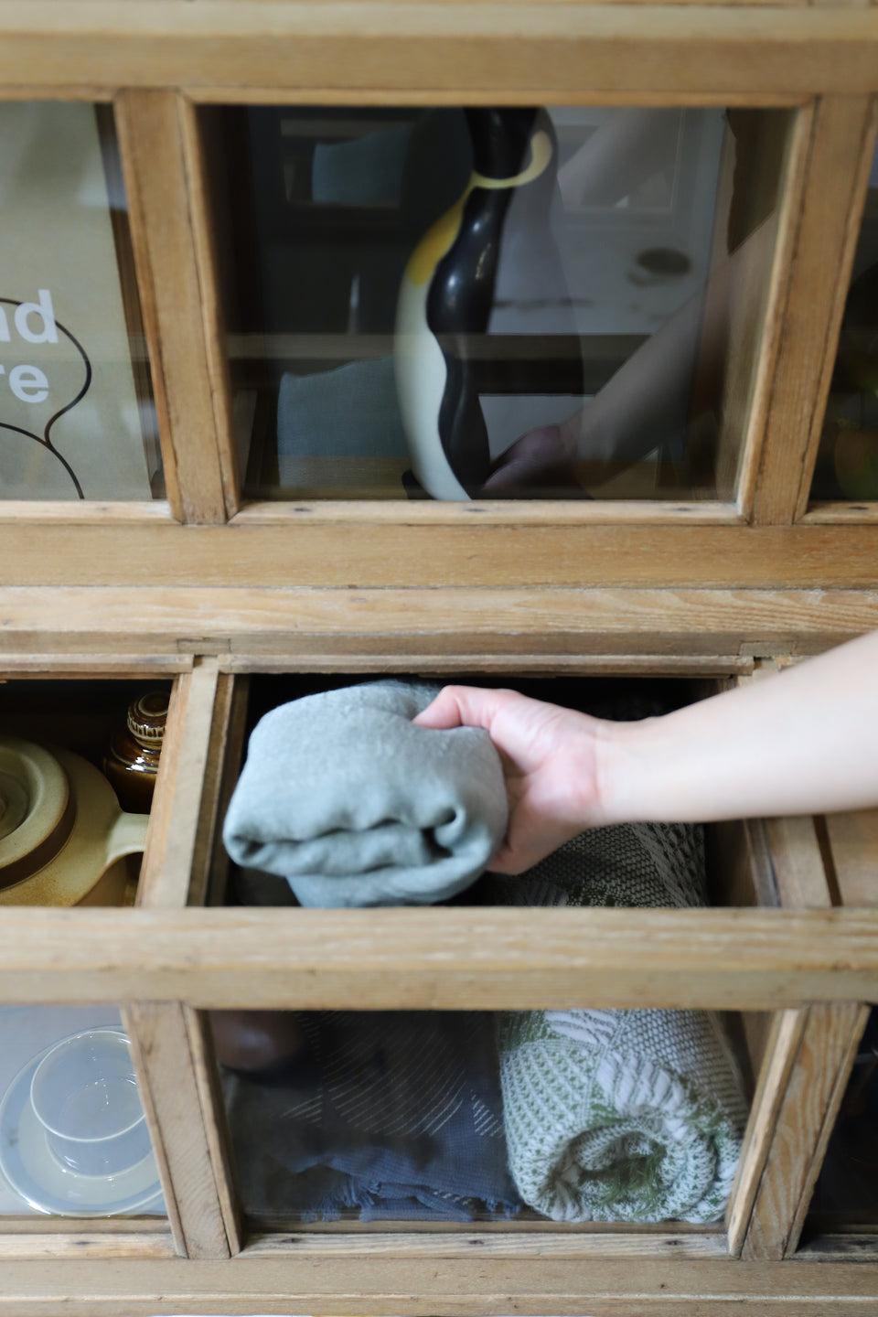 Japanese Vintage Glass Display Case/ジャパンヴィンテージ ガラスショーケース レトロ 古道具