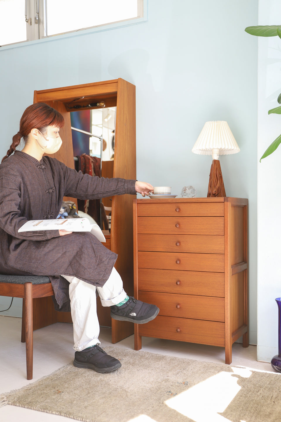 Japanese Vintage Nissin Mokkou Drawer Chest Teakwood/日進木工 チェスト 引き出し チーク材 北欧スタイル ジャパンヴィンテージ