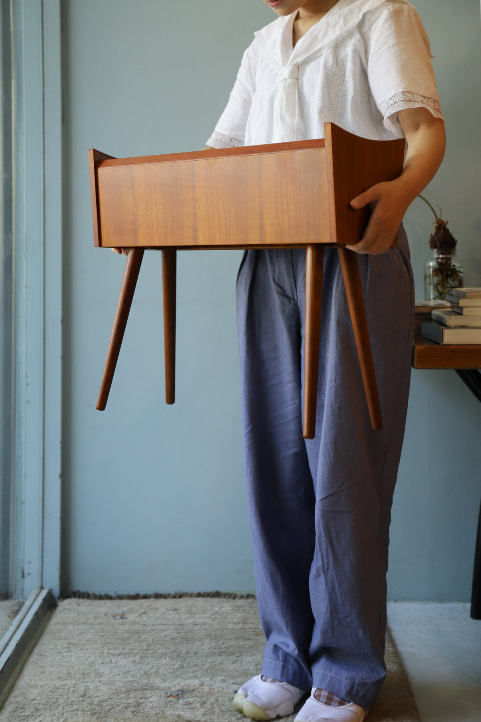 Scandinavian Design Teakwood Planter/北欧デザイン プランター チーク材