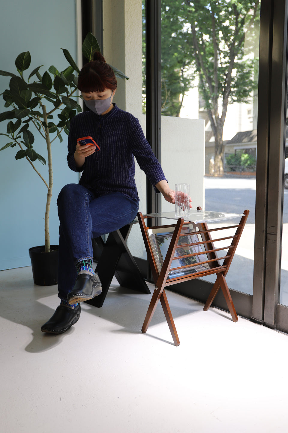Rumania Vintage Folding Magazine Rack/ルーマニアヴィンテージ 折りたたみ マガジンラック