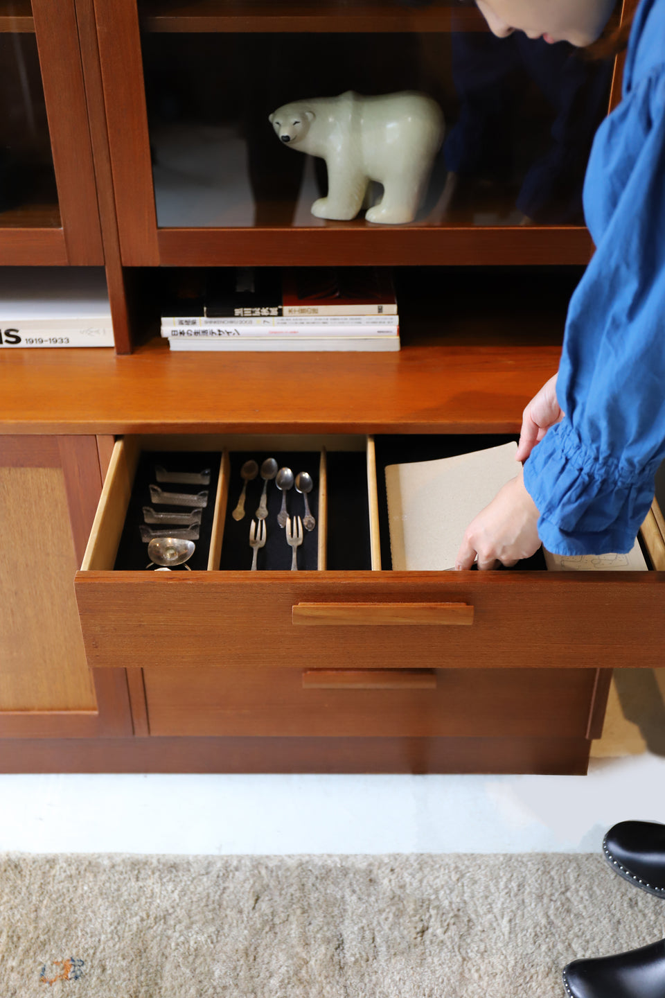 Swedish Vintage TROEDS Glass Cabinet Nils Jonsson/スウェーデンヴィンテージ ガラスキャビネット ニールス・ヨンソン