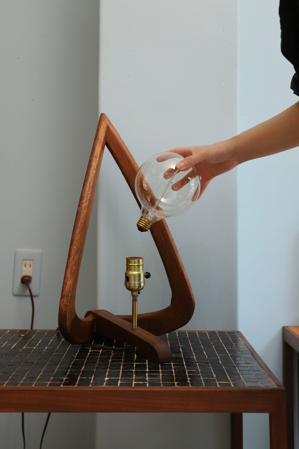 Wood Frame Table Lamp/ウッドフレーム テーブルランプ ヴィンテージスタイル インダストリアル 間接照明