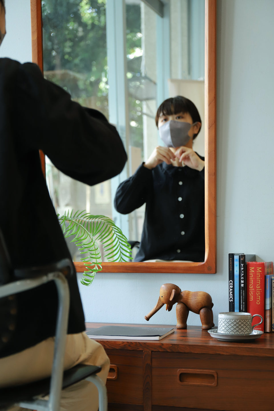 Aksel Kjersgaard Teak Mirror Model166 Kai Kristiansen/デンマークヴィンテージ アクセル・キアスゴー ウォールミラー チーク材 カイ・クリスチャンセン