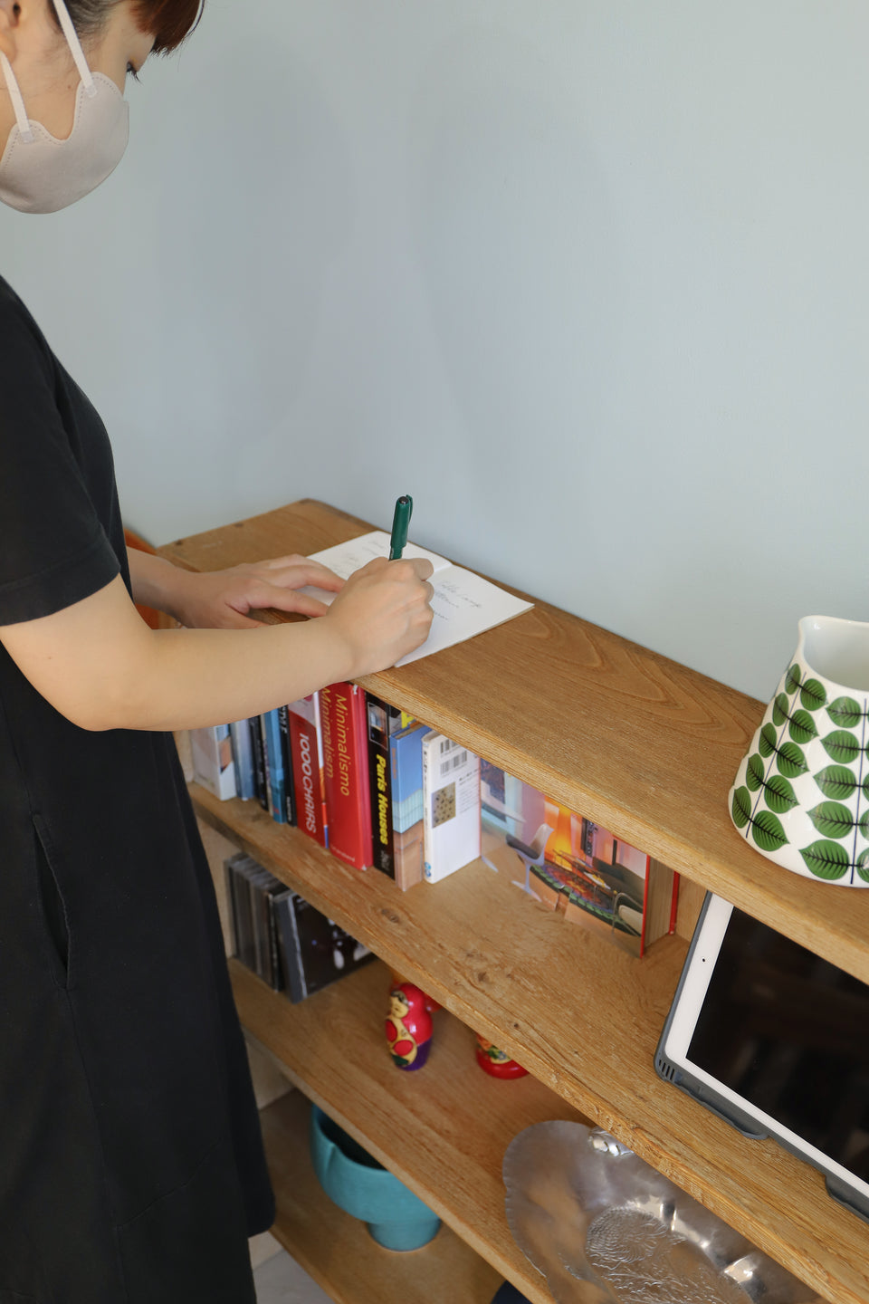 Japanese Vintage Wooden Slim Book Shelf/ジャパンヴィンテージ 木製 ブックシェルフ 本棚 レトロモダン