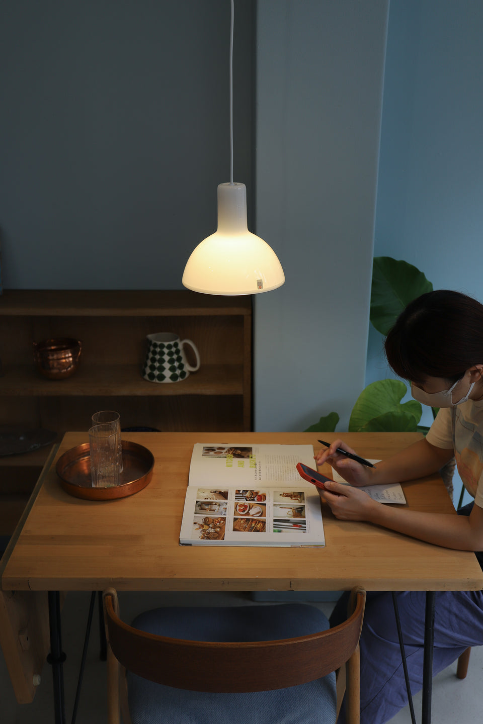 Danish Vintage Holmegaard Pendant Light Skyline/デンマークヴィンテージ ホルムガード ペンダントライト スカイライン 照明 北欧インテリア