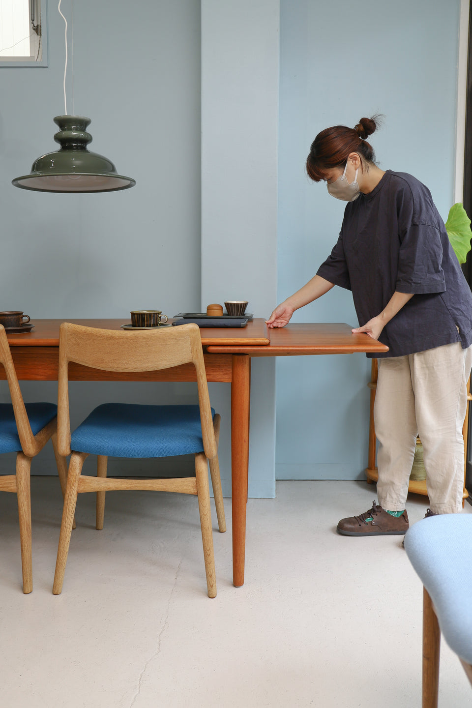 Danish Vintage Draw Leaf Extension Dining Table/デンマークヴィンテージ エクステンション ダイニングテーブル ドローリーフ 北欧家具