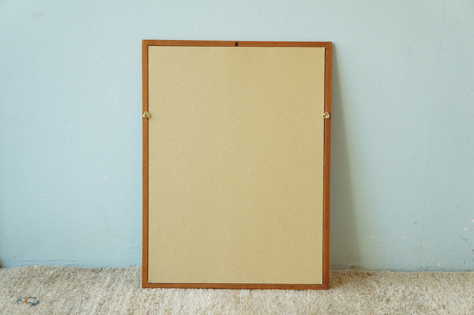 Danish Vintage Small Wall Mirror/デンマークヴィンテージ ウォールミラー チーク材 シンプルモダン 北欧インテリア