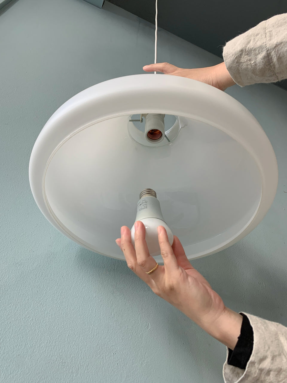 Frosted Glass Pendant Light Danish Vintage/デンマークヴィンテージ ペンダントライト フロストガラス 北欧インテリア