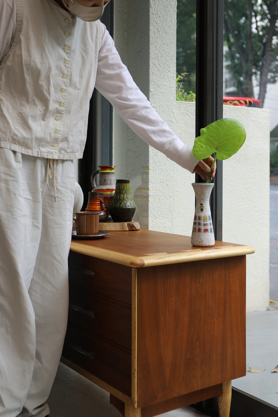 Germany Vintage Flower Vase Fat Lava/ドイツヴィンテージ フラワーベース ファットラヴァ 花器 ミッドセンチュリー