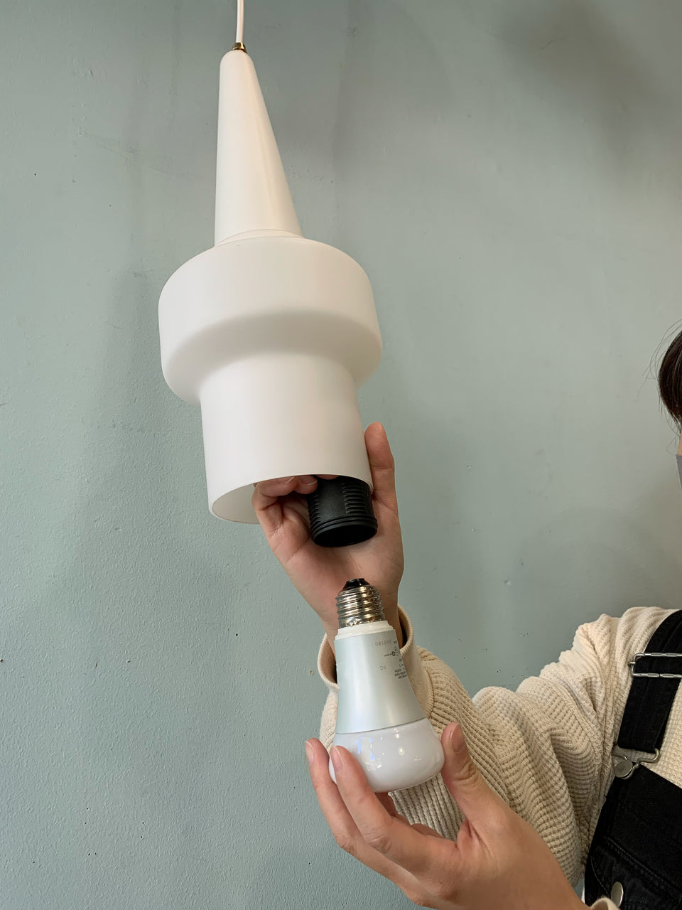 Opaline Frosted Glass Pendant Light Danish Vintage/デンマークヴィンテージ フロストガラス ペンダントライト 照明 北欧インテリア