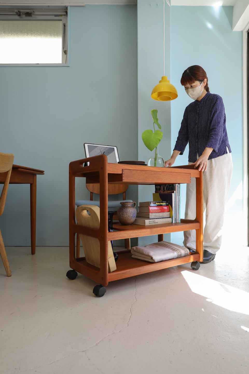 Danish Vintage Kristensen & Thomassen Bar Cart Wagon/デンマークヴィンテージ バーカート ワゴン チーク材 北欧家具
