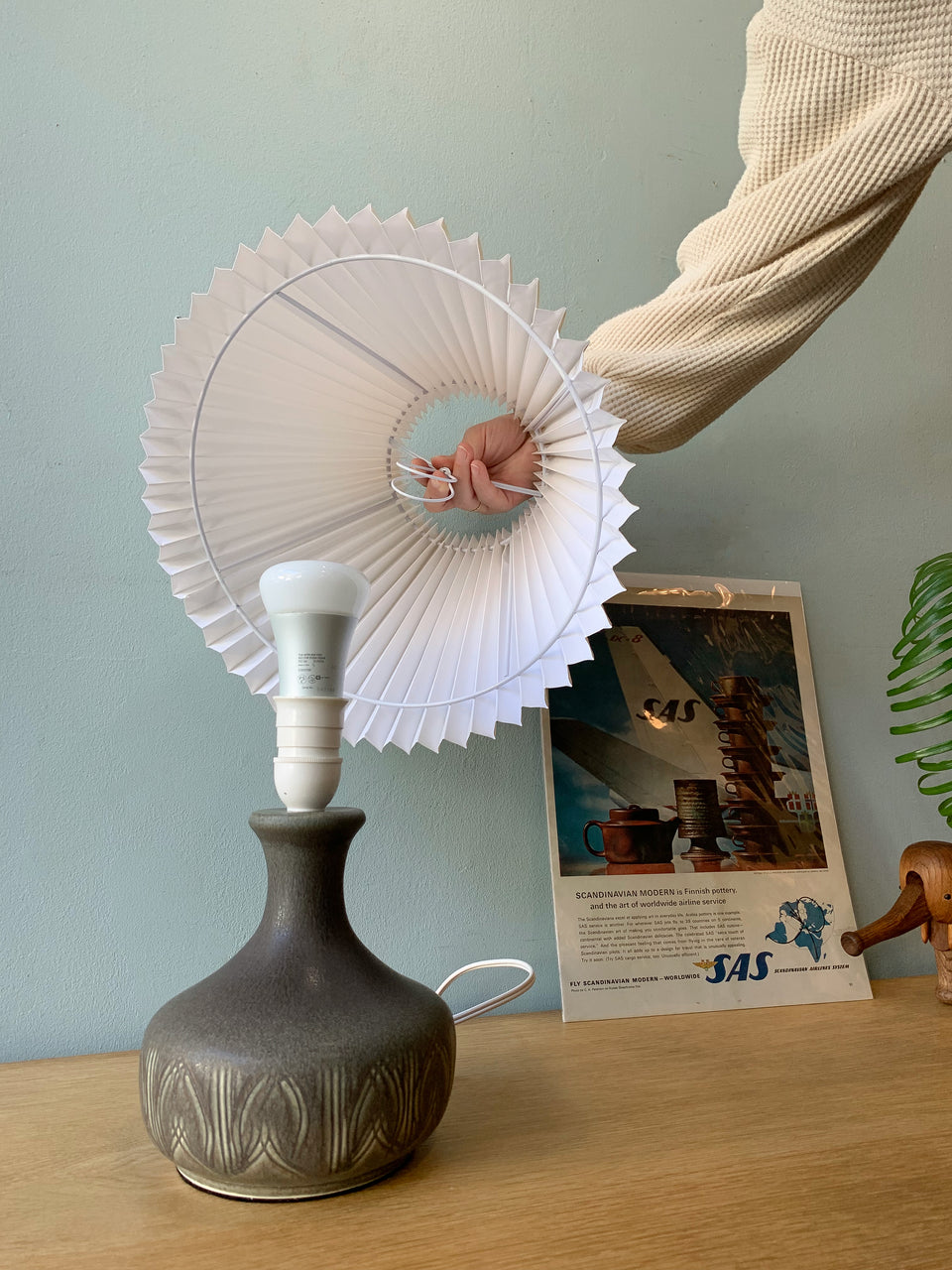 Vintage Ceramic Table Lamp Danish Modern/デンマークヴィンテージ テーブルランプ 北欧インテリア