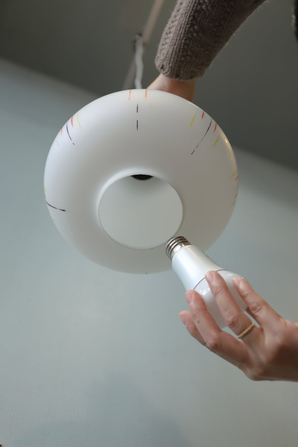 Glass Shade Pendant Light Danish Vintage/デンマークヴィンテージ ペンダントライト ガラスシェード 北欧インテリア