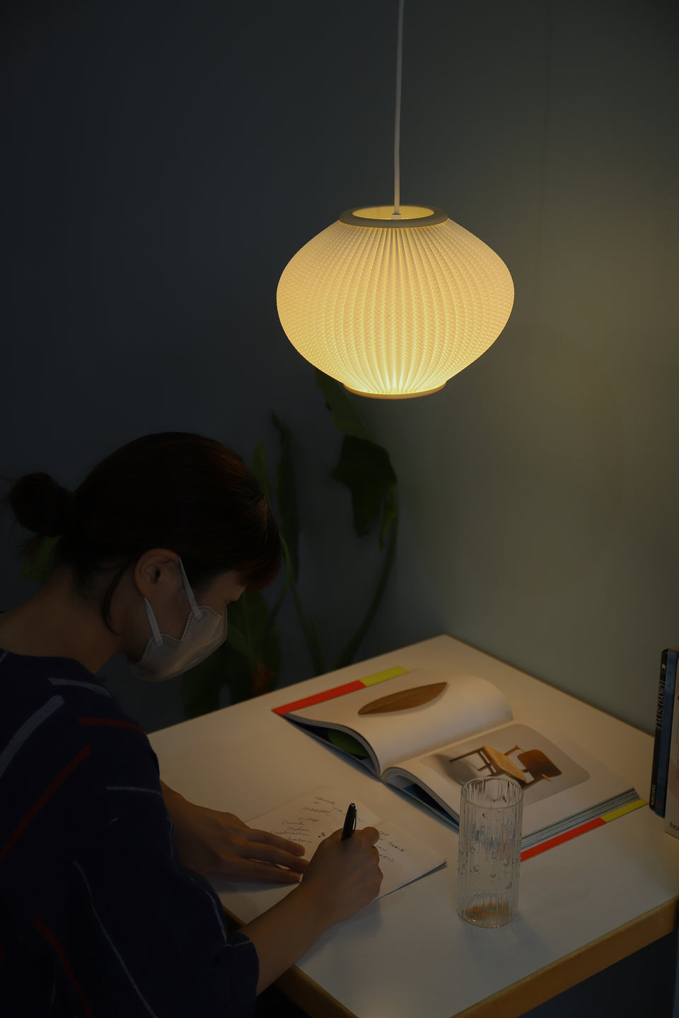Danish Vintage Hoyrup Pendant Light Pearl Shade/デンマークヴィンテージ ハイラップ ペンダントライト パールシェード プラスチック 北欧インテリア