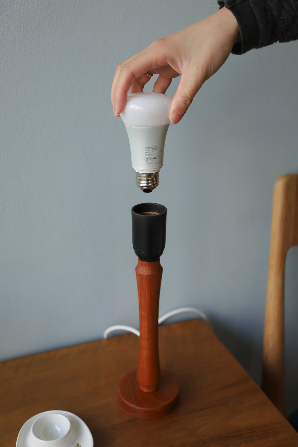 Small Teak Table Lamp Danish Vintage/デンマークヴィンテージ テーブルランプ チーク材 照明 北欧インテリア