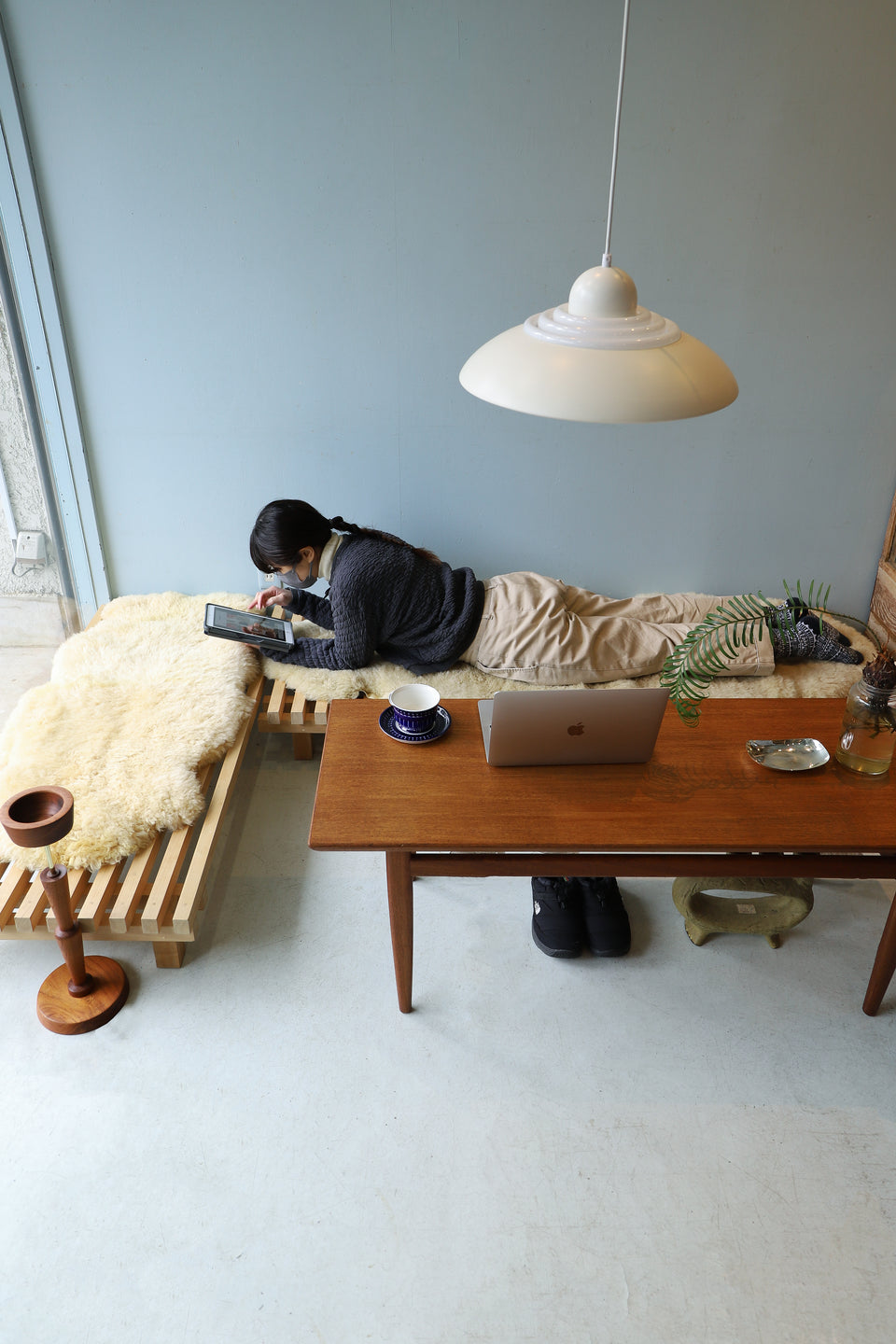 Charlotte Perriand Style Wooden Slit Low Bench/スリット ローベンチ 木製 シャルロット・ペリアン スタイル