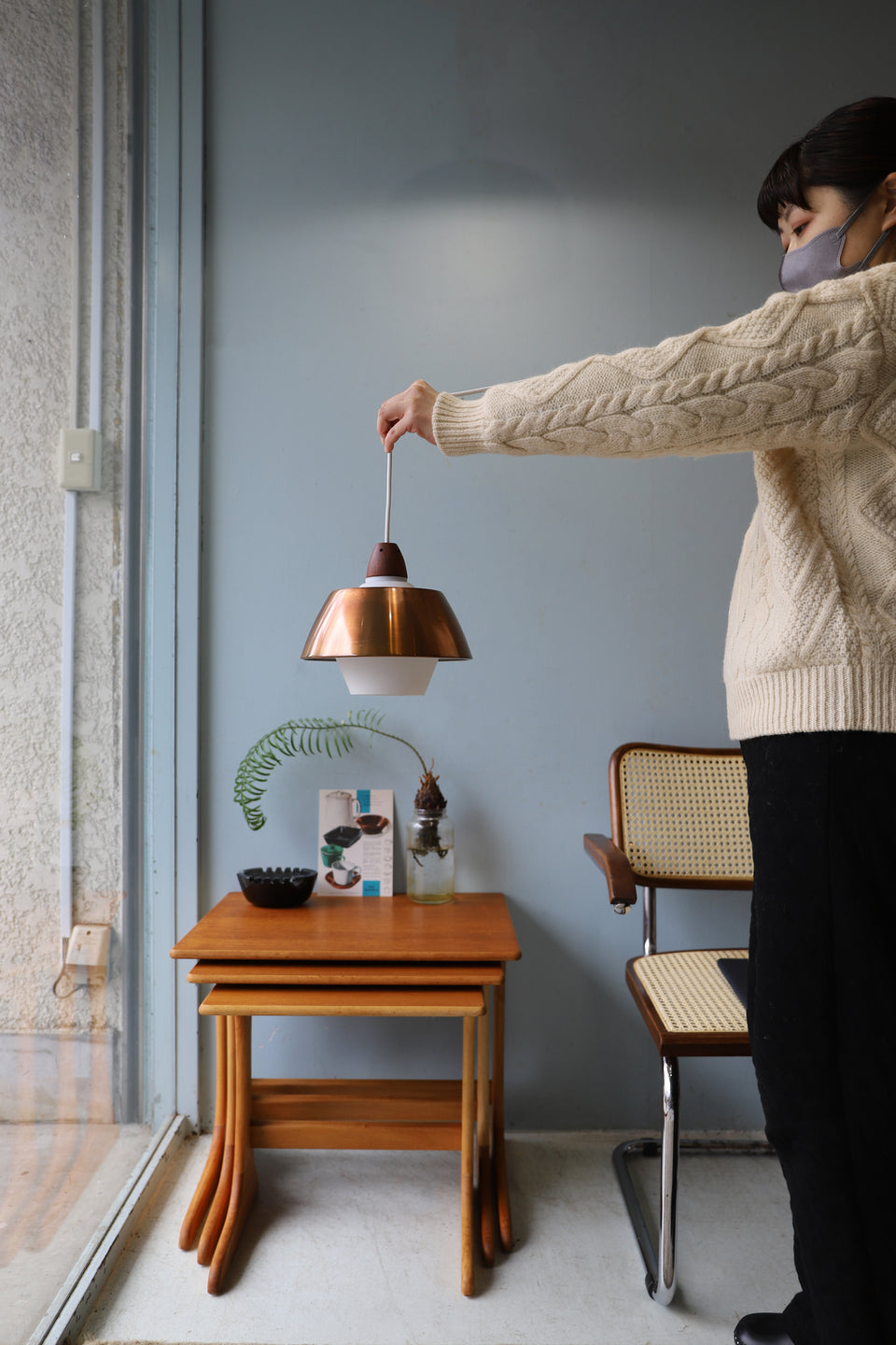 Copper Glass Pendant Light Danish Vintage/デンマークヴィンテージ ペンダントライト コッパー ガラス 北欧インテリア