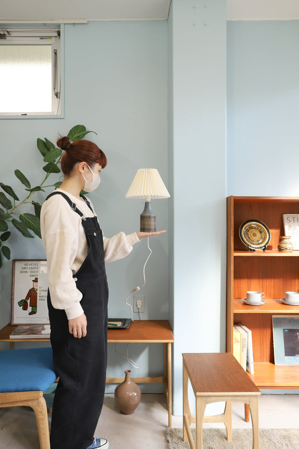 Swedish Vintage Alingsås keramik Table Lamp Ulla Winblad/スウェーデンヴィンテージ アリングソースケラミック テーブルランプ ウラ・ウィンブラッド 間接照明