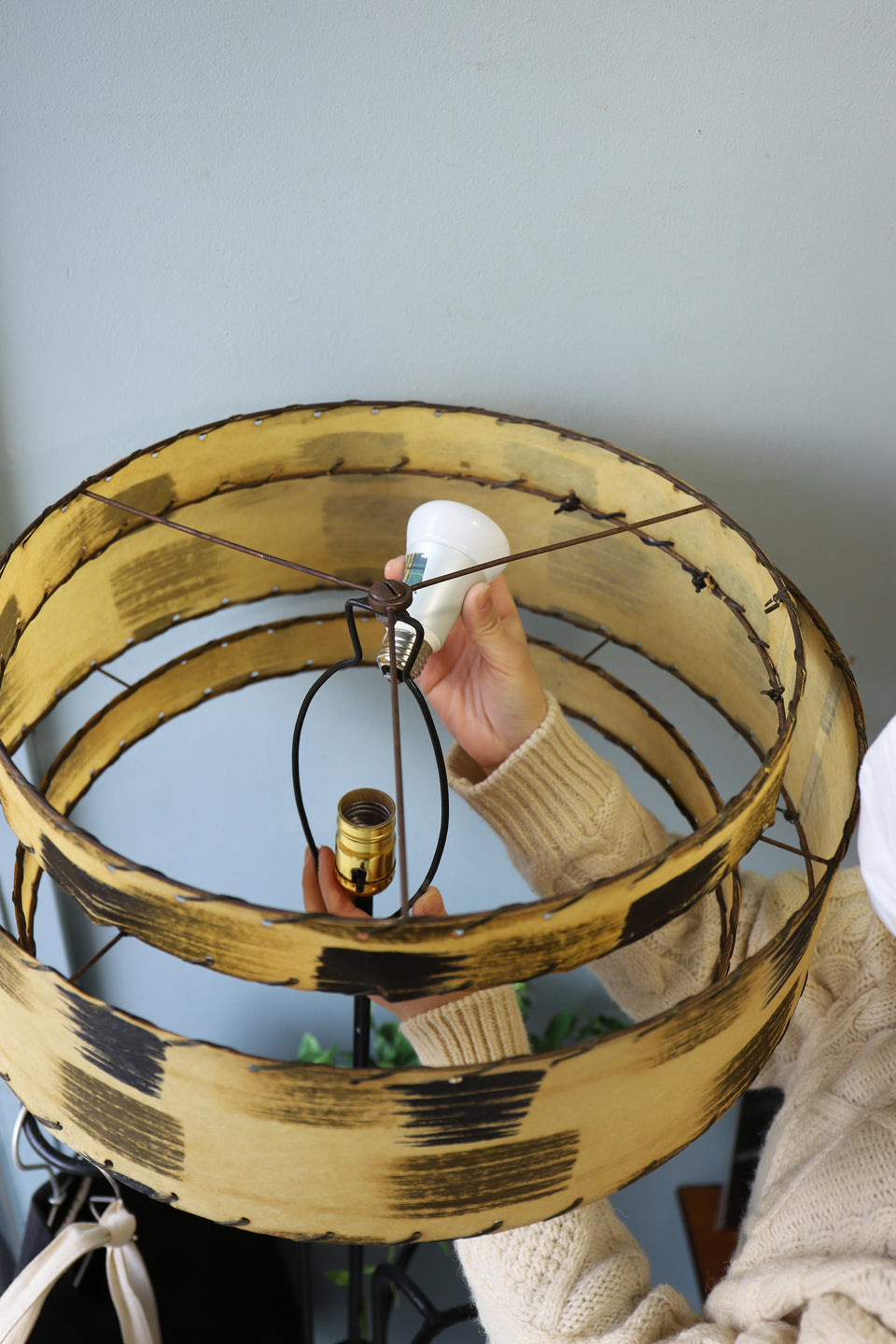 US Midcentury Vintage Floor Stand With Planter/アメリカヴィンテージ フロアスタンド ランプ プランター ミッドセンチュリー