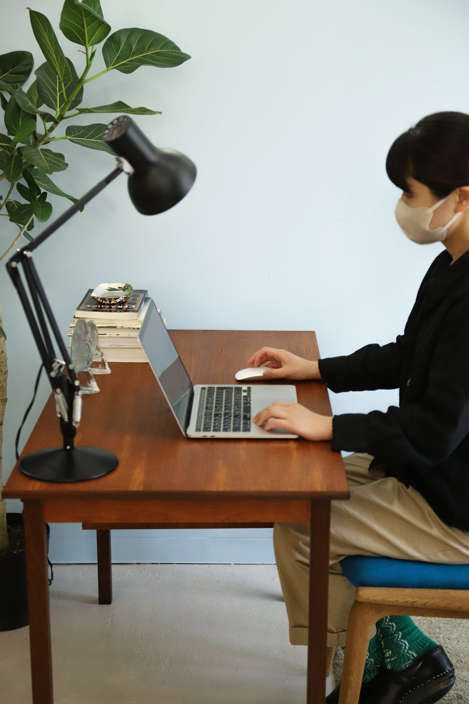 Hanbjerg Møbelfabrik Single Pedestal Desk Danish Vintage/デンマークヴィンテージ 片袖デスク 机 チーク材 北欧家具