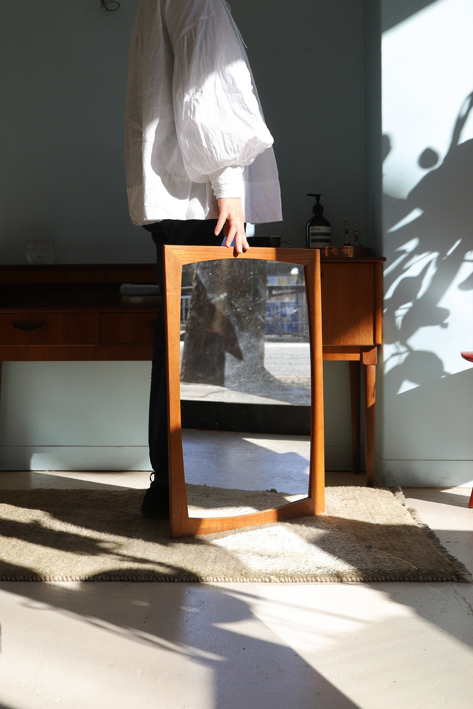 Danish Vintage Wall Mirror/デンマークヴィンテージ ウォールミラー 鏡 北欧インテリア