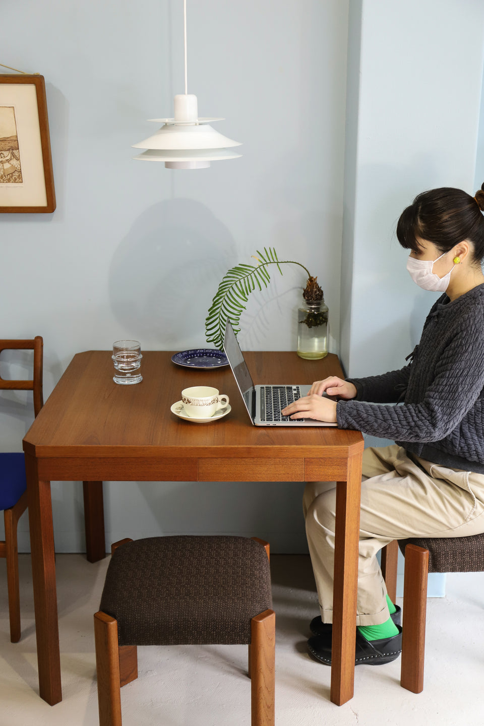 Japanese Vintage Small Dining Table/ジャパンヴィンテージ ダイニングテーブル 二人掛け チーク材 シンプルモダン