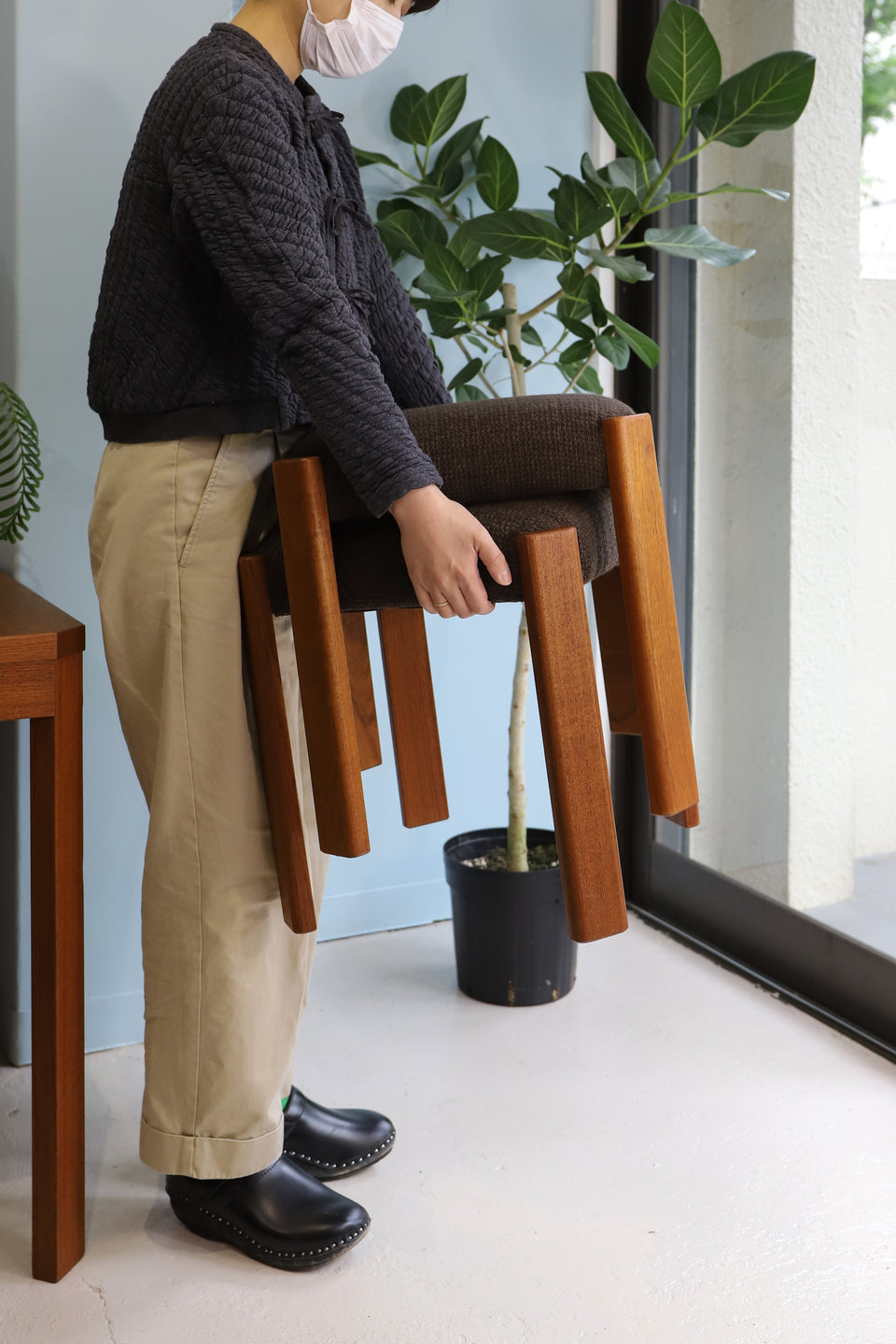 Japanese Vintage Teakwood Stool/ジャパンヴィンテージ スツール チーク材 椅子 モダン