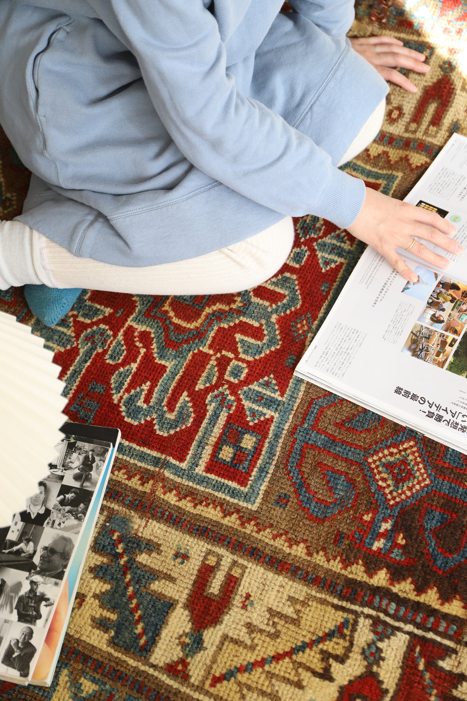 Old Caucasus Rug Persian Carpet/コーカサス オールドラグ ペルシャ絨毯 カーペット