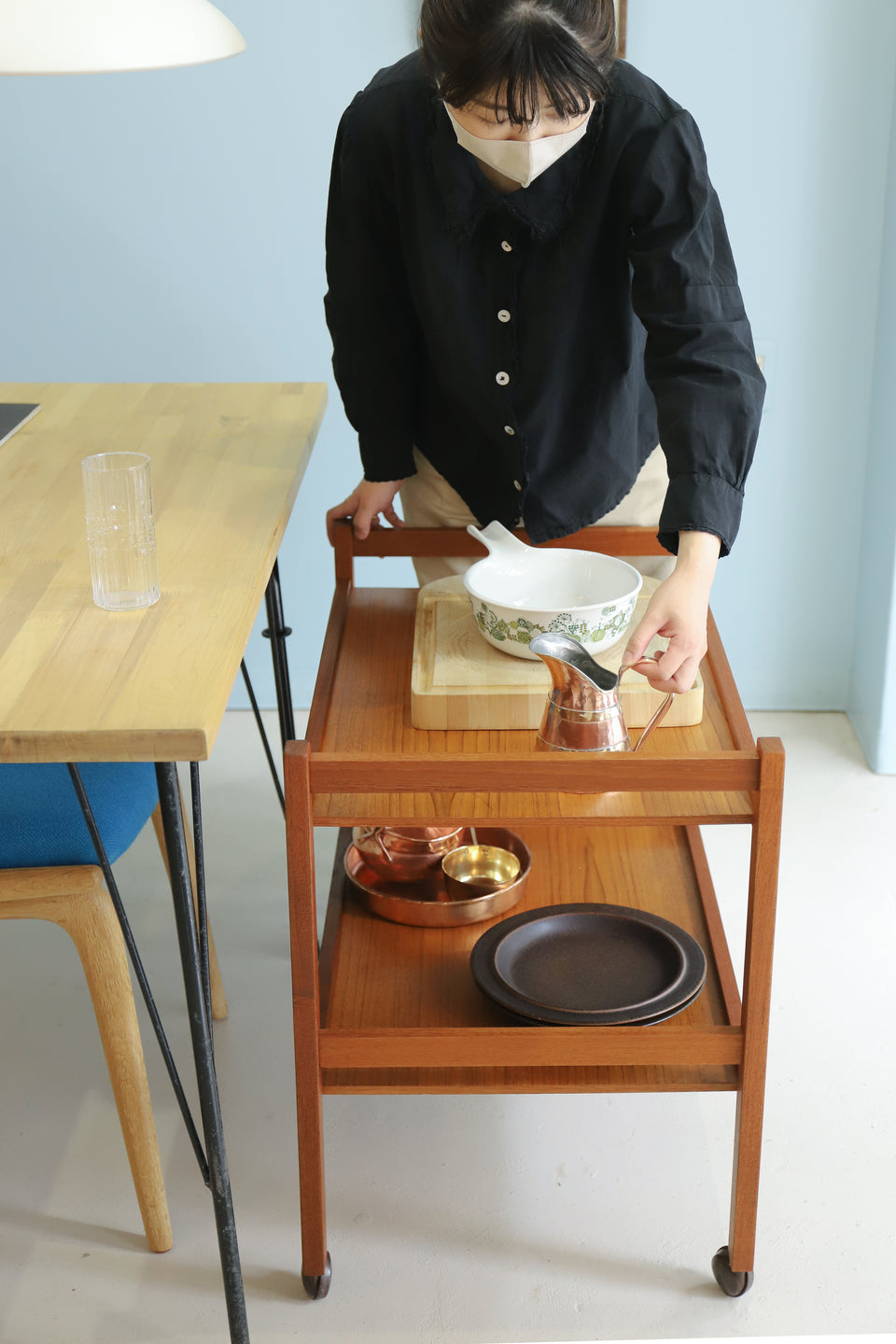 Danish Vintage BRDR. FURBO Bar Cart Wagon/デンマークヴィンテージ ワゴン バーカート チーク材 北欧家具